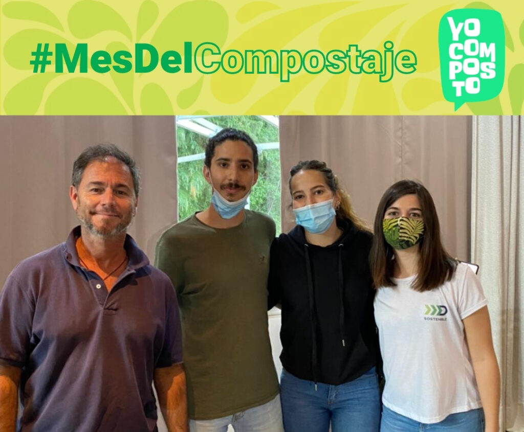 El equipo de Solucion Verde y Destino Sostenible con Mario Parodi en el Mes del Compostaje